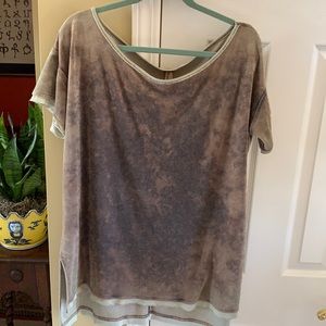 Free People Cotton Velvet Top